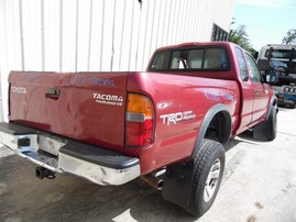 2000 TOYOTA TACOMA SR5 PRERUNNER BURGUNDY XTRA CAB 3.4L AT 2WD Z18185 